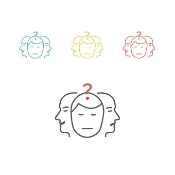 Vector sign dual personality Vector Illustrazione stock