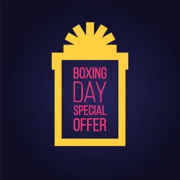 Vector sign of gift with promo text Stock Illustration