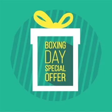 Vector sign of gift with promo text Stock Illustration