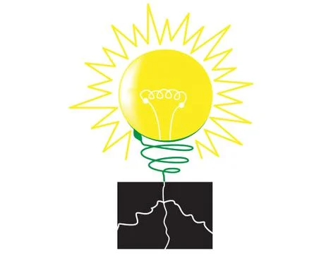 Vector sign Green lamp concept Stock Illustration