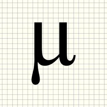 Vector sign Mu Stock Illustration