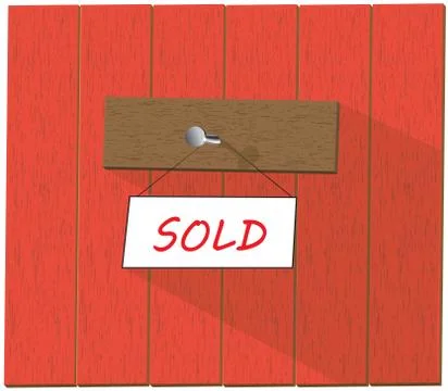 Vector sign saying Sold Illustrazione stock