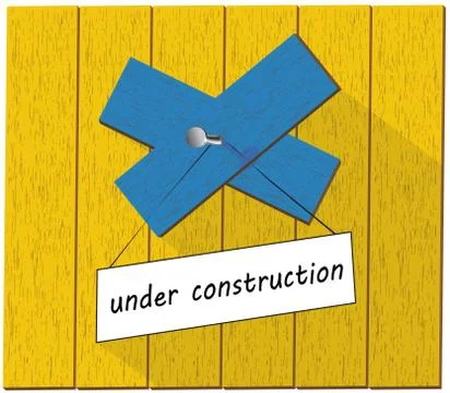 Vector sign saying Under construction Illustrazione stock