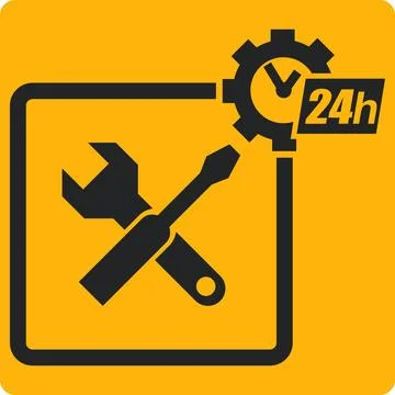 Vector sign with tools. Vector sign with tools repairs and service. Copyri... Stock Photos