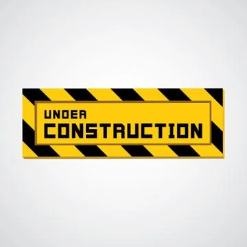 Vector sign under construction Stock Illustration