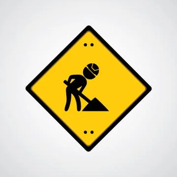Vector sign under construction Stock Illustration