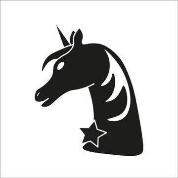 Vector sign. Unicorn. Stock Illustration