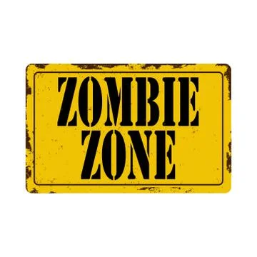 Vector sign zombie zone. Format eps 10 on a white background Illustrazione stock