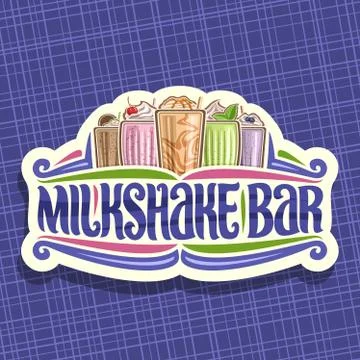 Vector signage for Milkshake Bar Stock Illustration