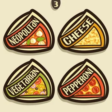 Vector signs for Pizza Stock Illustration