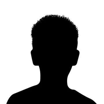 Vector silhouette of a boy. Stock Illustration