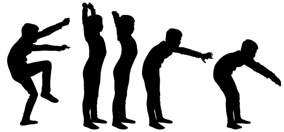 Vector silhouette of a boy. Stock Illustration