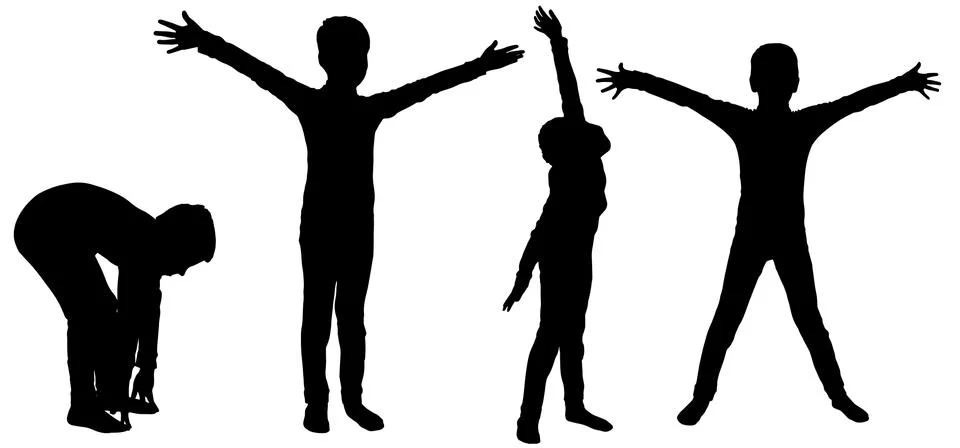 Vector silhouette of a boy. Stock Illustration