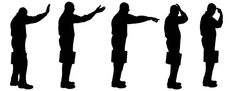 Vector silhouette of businesman. Stock Illustration