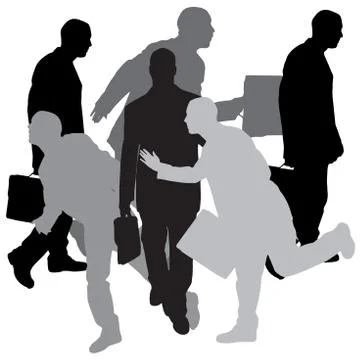 Vector silhouette of businessman. Stock Illustration