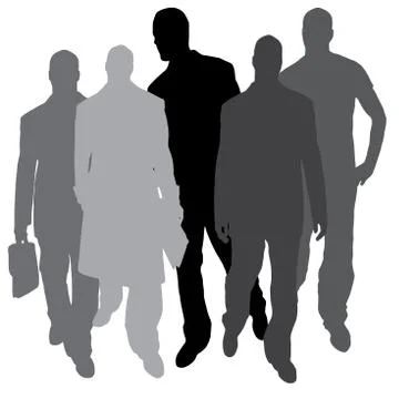 Vector silhouette of businessman. Stock Illustration