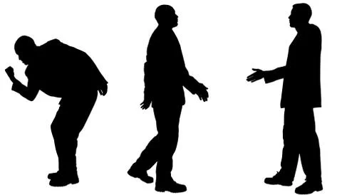 Vector silhouette of businessman. Stock Illustration