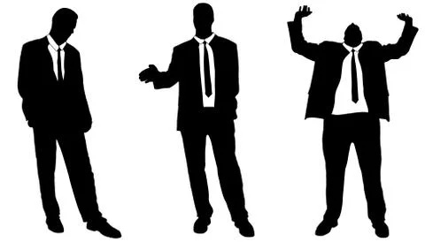 Vector silhouette of businessman. Stock Illustration