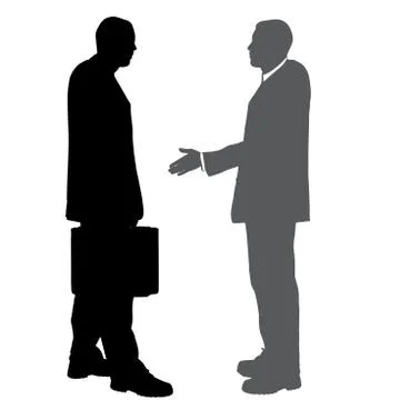 Vector silhouette of businessman. Stock Illustration
