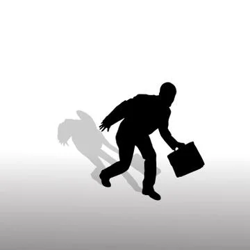 Vector silhouette of businessman. Stock Illustration