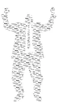 Vector silhouette of businessman. Stock Illustration