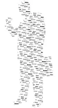 Vector silhouette of businessman. Stock Illustration