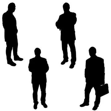 Vector silhouette of a businessman. Stock Illustration