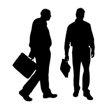 Vector silhouette of businessman. Stock Illustration