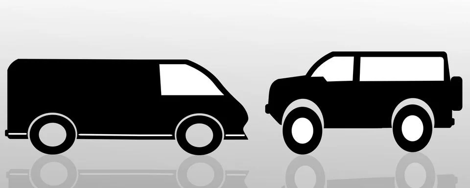 Vector silhouette of the car. Stock Illustration