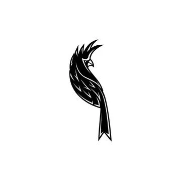 Vector silhouette of cardinal bird 스톡 일러스트