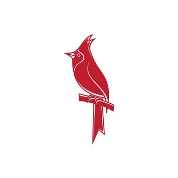 Vector silhouette of cardinal bird 스톡 일러스트