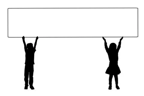 Vector silhouette of a child. Stock Illustration