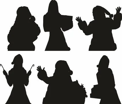 Vector silhouette of a christmas Stock Illustration