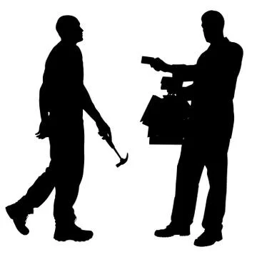 Vector silhouette of couple. Stock Illustration