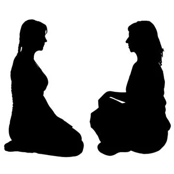 Vector silhouette of a couple. Ilustração Stock