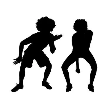 Vector silhouette of a couple. Stock Illustration