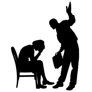 Vector silhouette of couple. Stock Illustration