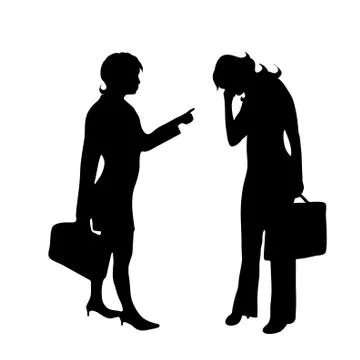 Vector silhouette of couple on white background. Stock Illustration