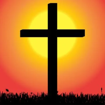 Vector silhouette of a cross. Stock Illustration