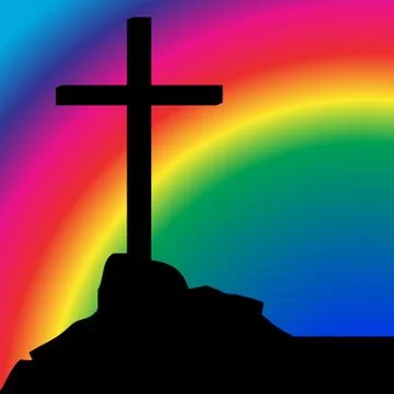 Vector silhouette of a cross. Stock Illustration