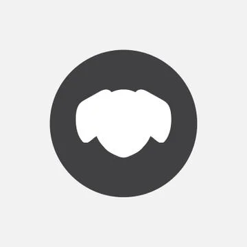 Vector silhouette of a dog head icon Stock Illustration