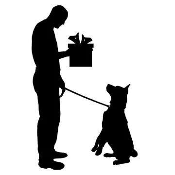 Vector silhouette of a dog. Stock Illustration