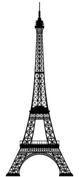 Vector silhouette of the Eiffel Tower Stock Illustration