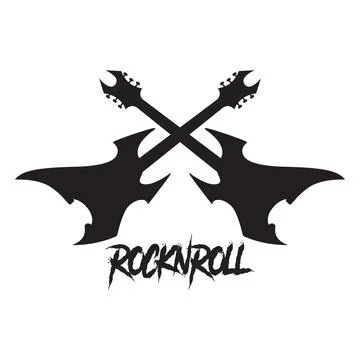 Vector silhouette of an electric guitar Stock Illustration