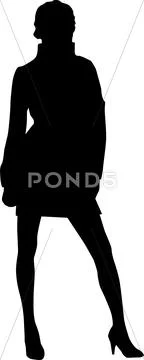 Vector - silhouette fashion girls Stock Illustration