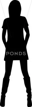 Vector - silhouette fashion girls Stock Illustration