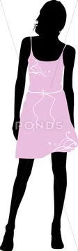 Vector - silhouette fashion girls Stock Illustration
