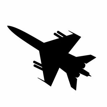 Vector silhouette of a fighter jet Stock-Illustration