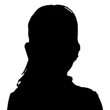 Vector silhouette of a girl. Stock Illustration