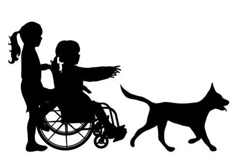 Vector silhouette of girls. Illustrazione stock